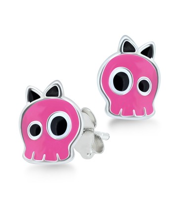 Kids Stud Earring Cute Skull STE-307n